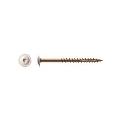 Big Timber No. 8 Sizes X 2-1/2 in. L Star White Fine Cabinet Screws 115 pk