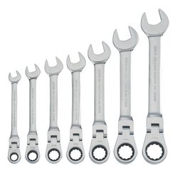 CRAFTSMAN Metric Reversible Ratcheting Flex Head Combination Wrench Set 7 pc