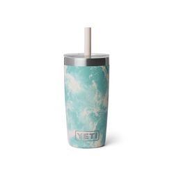 YETI Rambler Jr. 10 oz Sea View BPA Free Kids Cups with Silicone Straw