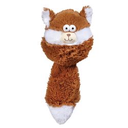 Boss Pet Zanies For Dog Brown/White Polyester Funny Furry Fatties Squirrel Dog Toy 1 pk
