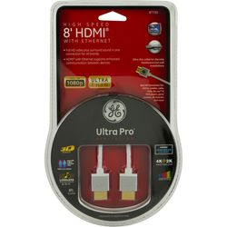 GE Ultra Pro 8 ft. L Audio-Video Cable HDMI