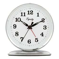 La Crosse Technology Equity 4.4 in. Silver Alarm Clock Analog