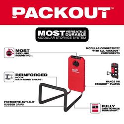 Milwaukee Packout Small Black/Red Plastic 9.5 in. L Wide Hook 1 pk