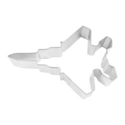 R&M International Corp 5 in. L Fighter Jet Cookie Cutter Silver 1 pc