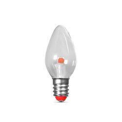 Feit C7 E12 (Candelabra) LED Bulb Red 0.5 Watt Equivalence 2 pk