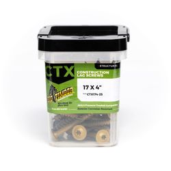 Big Timber No. 17 Ga. X 4 in. L Star Round Head Coarse Construction Screws