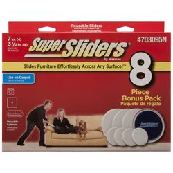 SuperSliders Tan Assorted in. Adhesive Plastic Chair Glide Set 8 pk
