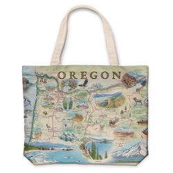 Xplorer Maps Large Cotton Canvas Tote Bag