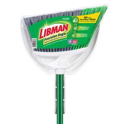 Libman Precision Angle 11 in. W Stiff Recycled Plastic Broom with Dustpan