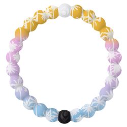 Lokai Unisex Palm Tree Round Multicolored Bracelet Silicone Water Resistant Size 6