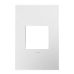 Legrand Adorne White 1 gang Thermoplastic Nylon Decorator Wall Plate 1 pk