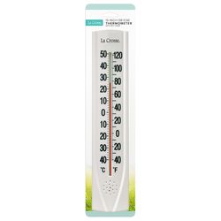 La Crosse Technology Thermometer Plastic White 15.15 in.