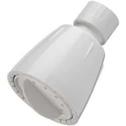 Oakbrook Collection White ABS 1 settings Wallmount Showerhead 1.8 gpm