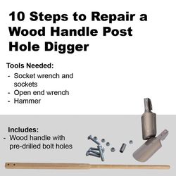 Truper 48 in. Wood Post Hole Digger Replacement Handle