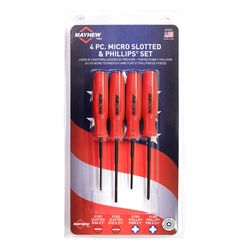 Mayhew Phillips/Slotted Screwdriver Set 4 Tool