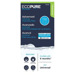 EcoPure Under Sink Replacement Lead Filter For Ecopure