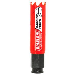 Diablo Snap-Lock Plus 7/8 in. Carbide Tipped 2-3/8 in. L X 3/8 in. D Hole Saw