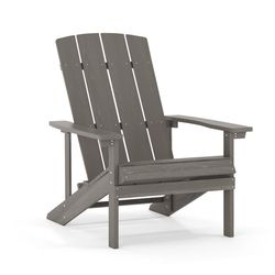 Flash Furniture Charlestown Gray Resin Frame Adirondack Chair