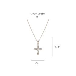 Montana Silversmiths Women's Tangled Arms Cross Silver Necklace Water Resistant