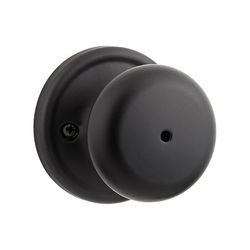 Kwikset Signature Series Hancock Knob Iron Black Privacy Lockset