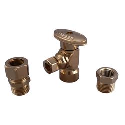 Keeney 1/2 in. FIP X 3/8 in. Compression Brass Angle Stop Valve