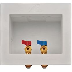 SharkBite 1/2 in. Push Fit X 3/4 in. D GHT Brass Washing Machine Outlet Box