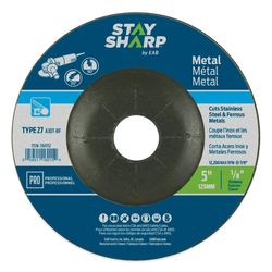 Stay Sharp 5 in. D X 7/8 in. X 1/8 in. thick Grinding Wheel 1 pc