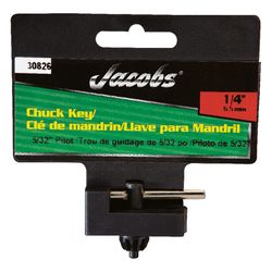 Jacobs 1/4 in. X 5/32 in. Chuck Key T-Handle Steel 1 pc