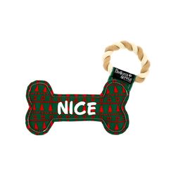 Pavilion Pavilion's Pets For Dog Green/Red Canvas Holiday Squeak Dog Toy 11 1 pk