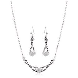 Montana Silversmiths Women's Infinite Embrace Heart Silver Jewelry Sets