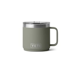 YETI Rambler 14 oz Pampa Green BPA Free Ceramic Lined Stackable Mug with MagSlider Lid