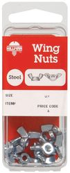 HILLMAN 1/4 in. Zinc-Plated Steel SAE Wing Nut 1 pk
