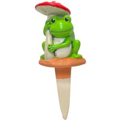 Streamline Multicolored Ceramic 8 in. H Planter Stake