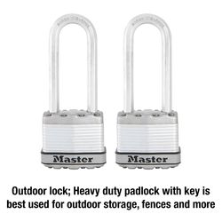 Master Lock Magnum 1-9/16 in. H X 11/16 in. W X 1-3/4 in. L Steel Dual Ball Bearing Locking Weather-