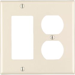 Leviton Almond 2 gang Thermoset Plastic Decorator/Duplex Wall Plate 1 pk