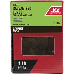 Ace 0.25 in. W X 1 in. L Galvanized Steel Fence Staples 1 lb