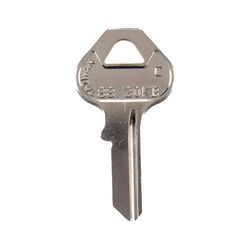 HILLMAN Padlock Key Blank Single Silver
