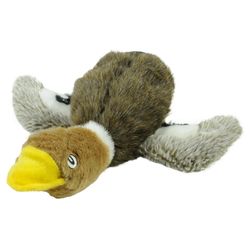 Hyper Pet Wildlife Critters For Dog Brown Plush Mallard Duck Squeak Dog Toy 1 pk