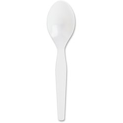 Genuine Joe White Plastic Disposable Spoon