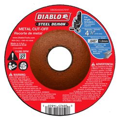 Diablo Steel Demon 4-1/2 in. D X 7/8 in. X 0.045 in. thick Steel Metal Cut-Off Disc 1 pc