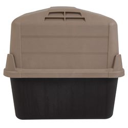 Aspen Pet Petbarn 3 Large Plastic Dog House Brown/Sand 26 in. H X 24 in. W X 32 in. D