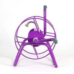 Yard Butler 75 ft. Purple Free Standing Hose Reel