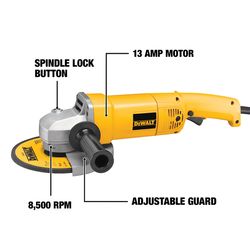 DeWalt 13 amps Corded 7 in. Angle Grinder with Brake