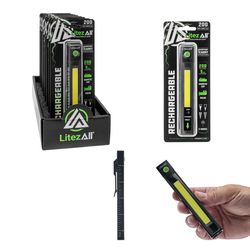 LitezAll 200 lm Black LED Rechargeable Pen Light