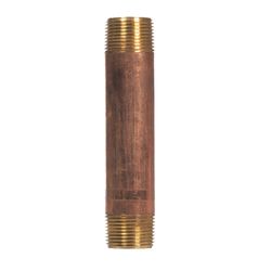 Anderson Metals 1 in. MPT in. Red Red Brass Nipple 6 in. L