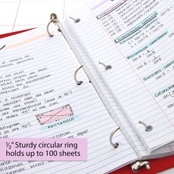 Bazic Products 1/2 in. W X 10 in. L 3-Ring Red View Binder