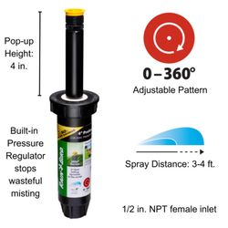 Rain Bird 4 in. H Adjustable Pop-Up Spray Head