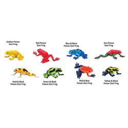 Safari Ltd. Toobs Poison Dart Frogs Toy Assorted 8 pc