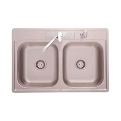 Franke Kindred Stainless Steel Top Mount 33 in. W X 22 in. L Two Bowls Kitchen Sink