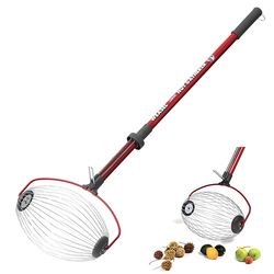 Garden Weasel Large 47.5 in. Steel Nut Gatherer Steel Handle